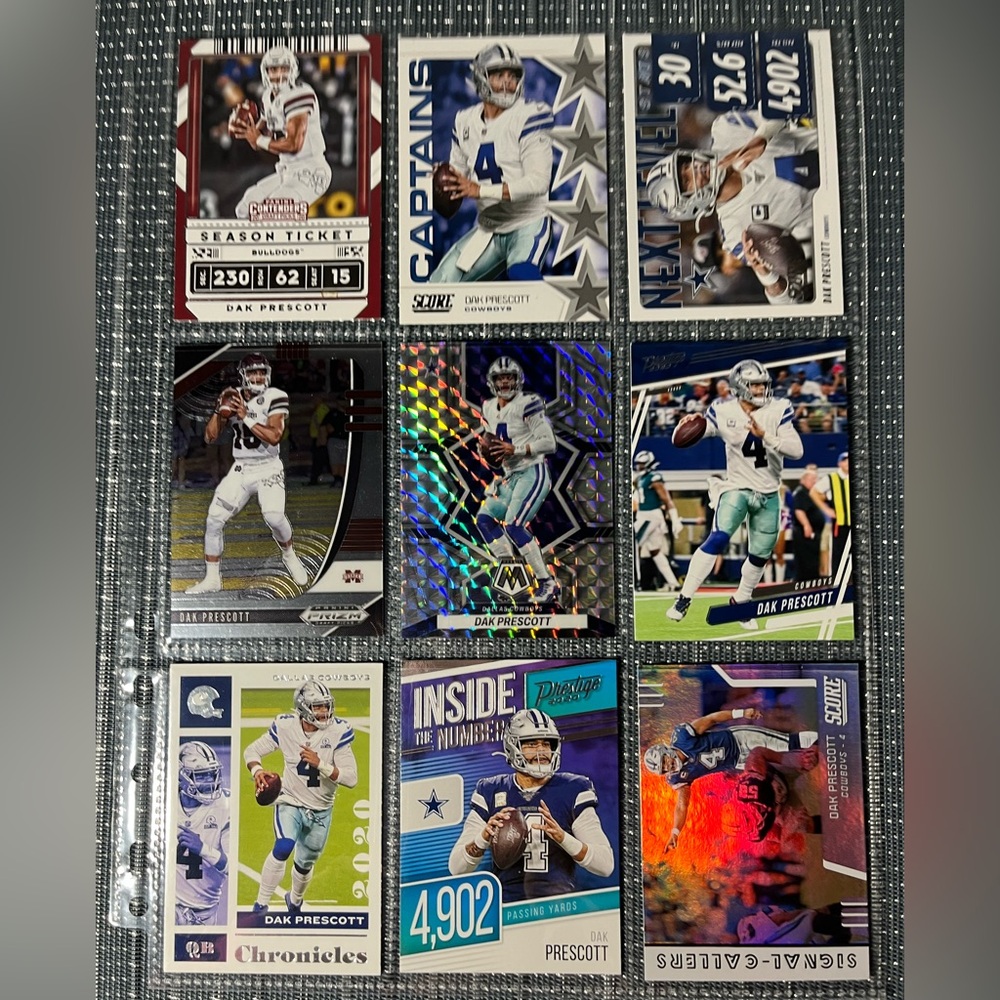 🏈 Dak Prescott Dallas Cowboys NFL  Football Sports Trading Cards, Qty…